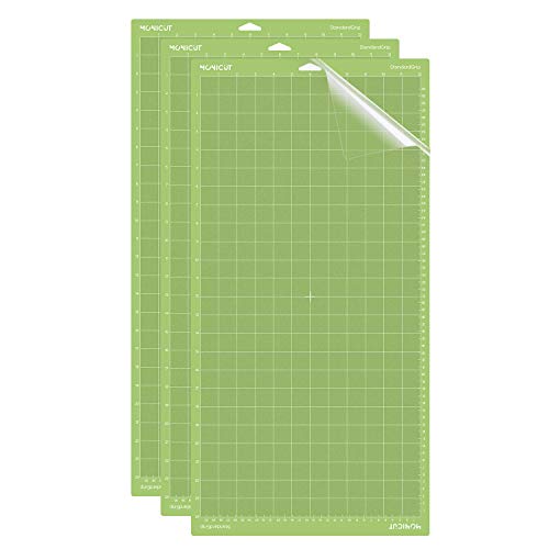 Monicut 12x24 Standardgrip Cutting Mat for Cricut Maker 3/Maker/Explore 3/Air 2/Air/One, 3 Pcs Non-Slip Flexible Cutting Mats for Crafts, Quilting, Sewing and all Arts