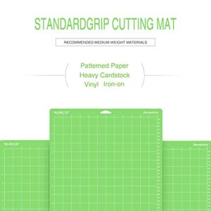 Monicut 12x24 Standardgrip Cutting Mat for Cricut Maker 3/Maker/Explore 3/Air 2/Air/One, 3 Pcs Non-Slip Flexible Cutting Mats for Crafts, Quilting, Sewing and all Arts