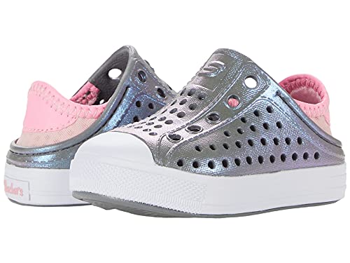 Skechers Baby Girl's Foamies - Guzman Steps Shimmer Sweet 86958N (Toddler) Gray/Pink 8 Toddler M