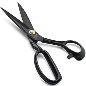 cinkco 12.0 inch professional sewing scissors heavy duty 65mn forged alloy steel premium household office shears ultra sharp for thickened leather fabric cutting dressmaking (super large)