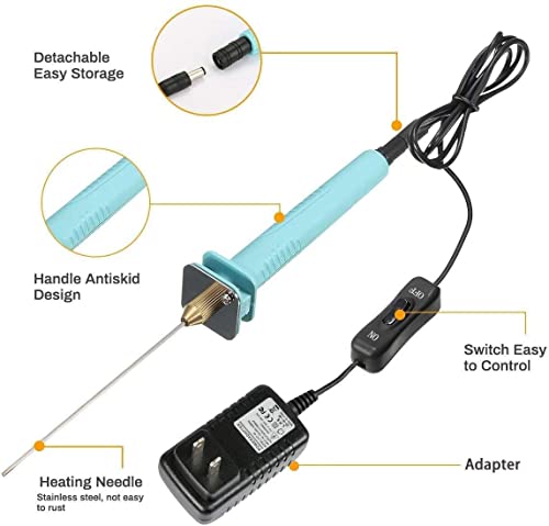 Electric Hot Knife Foam Cutter, Vickes Cutting Hot Pen Hot Wire Cutter 15W Electric Foam Cutting Machine Pen 10CM Styrofoam Cutter Heat Cutting Tool Kit