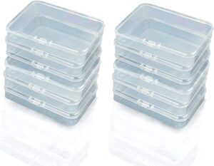 snap tight plastic storage box of 9 packs, box for casing accessories, ornaments, utensils, beads, and stationary.