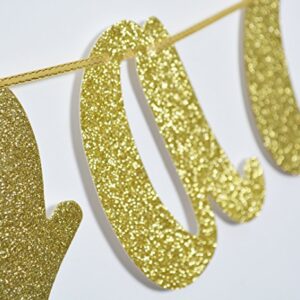 Welcome Back Gold Glitter Hanging Sign Banner- First Day of School, Classroom Decor,Back To School Party Decorations