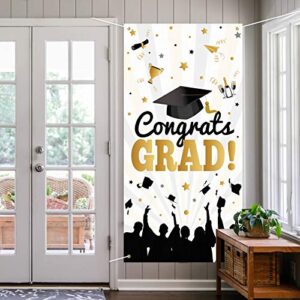 2022 Large Graduation Party Banner for Graduation Decorations, Congrats Graduation Sign Door Cover, Graduation Party Supplies for Photo Prop Booth Backdrop Indoor Outdoor
