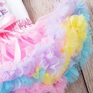 My 1st Easter Baby Romper Tutu Dress+Shiny Crown Headband Cake Smash Princess Pageant Dress Fancy Tulle Mesh Clothes 3PCS Skirt Set for Kids Newborn Infant Toddler Pink(3pcs) 3-6 Months