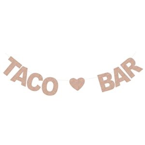 taco bar banner rose gold glitter paper sign garland cinco de mayo mexican fiesta themed party birthday party decorations