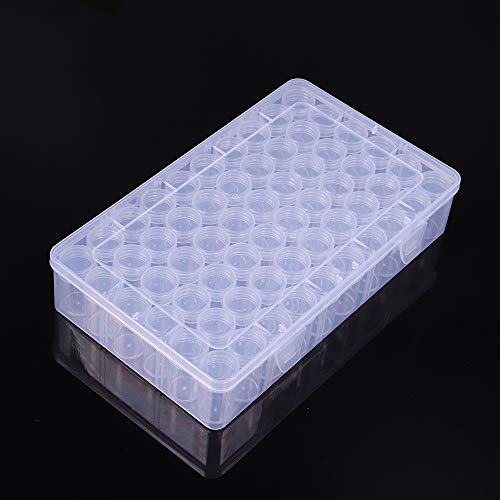 Transparent Storage Box w/ 60 Slots Plastic Beads Storage Container Box Multi Storage Jars Diamond Nail Art Accessory Box DIY Art Craft Diamond Painting Box Small Parts Beads Jewelry Organization Case