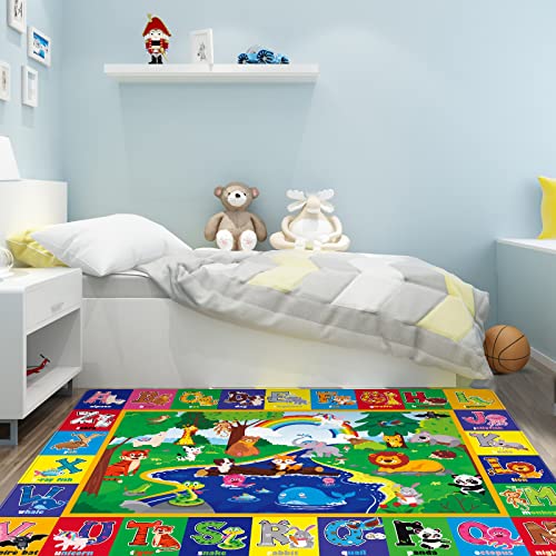 Kentaly Baby Play Mat for Floor, Baby Crawling Mat Soft Surface Toddler Playmat for Babies, Baby Mat Non-Toxic Foldable Non-Slip Tummy Time Mats for Infants Girls Boys (78.7 x 59 Inch)