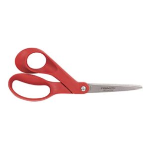 fiskars 197070-1001 petite left-handed scissors, 7 inch, red