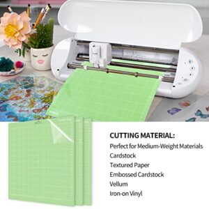 6 Pack Cutting Mats for Cricut, 12x12inch Cutting Mat, Adhesive Cutting Mat, Quilting Cutting Mats for for Art, Textiles, Scrapbooking (StandardGrip, LightGrip, StrongGrip, FabricGrip)