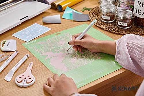 Xinart Cutting Mat For Cricut Maker 3,Maker,Explore 3,Air 2,12x12 Inch 3 Mats Variety Pack,Green Blue Purple Adhesive Sticky Replacement Cutting Mats For Cricut