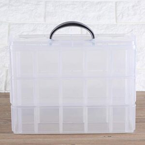 OLEQE Transparent storage box, clear plastic jewelry bead storage box container process organizer case tools'