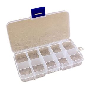 10/15/24 grids clear plastic organizer box storage container jewelry box with adjustable dividers for beads art diy crafts jewelry fishing tackles, plastic jewelry box organizer storage container 10