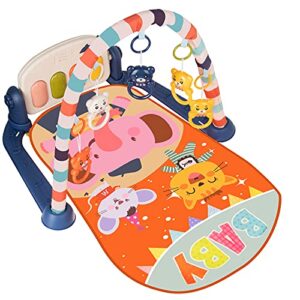baby play mat for baby gym baby play gym activity floor mat, tummy time mat toys kick piano infant baby toys 3-6 months 0-3 months newborn baby playmat baby activity center girl boy gifts