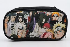 japanese anime pencil case – multifunction pu leather pencil pouch with zipper closure – pencil box for school supplies office supplies