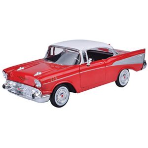 motormax 1957 chevy bel air coupe 1/24 red 73228ac-rd