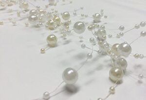 sullivans cream and ivory pearl beaded garland 5 ft