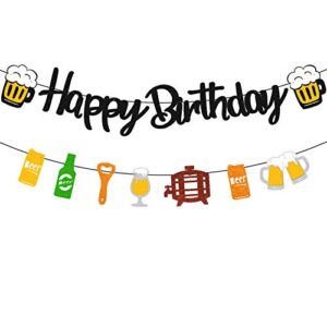 happy birthday banner for men cheers for 21st-100th years bday party backdrop decoration for women adult him her celebrating birthday anniversary event garland supplies pre-strung