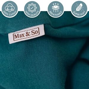 Max&So Baby Lounger Cover for Newborn - Infant Lounger Pillow Cover with Removable, Snug-Fitting Design - Ultra-Soft Cotton Cover for Newborn Lounger Pillow - Baby Nest Cover - Jade - Cover Only