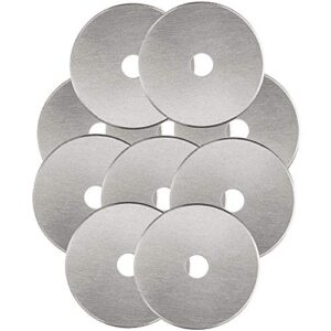 Rotary Cutter Blades 45mm 10 Pack by KISSWILL, Fits Fiskars, Olfa, Martelli, Dremel, Truecut, DAFA Rotary Cutter Replacement for Quilting Scrapbooking Sewing Arts &Crafts, Sharp and Durable