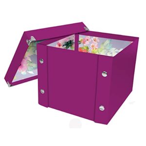 snap-n-store storage box, x-small – 8 x 5.75 inches, berry (sns01924)