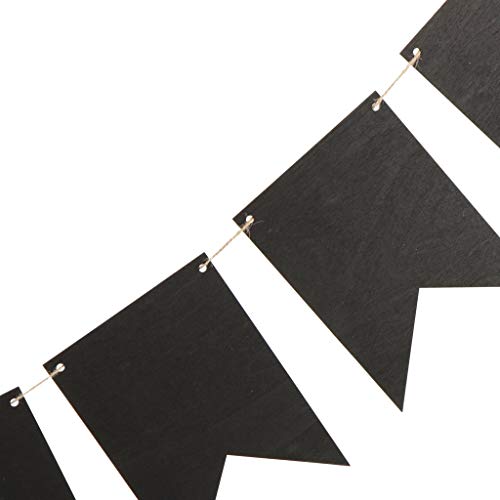 Wooden Chalkboard Banner Bunting Pennant DIY Hanging Garland Decoration