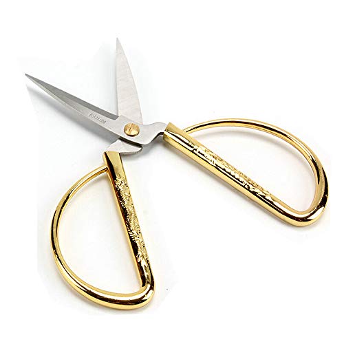 Wasan Chinoiserie Dragon and Phoenix Chinese Scissors Stainless Steel Scissors Sewing Scissors,Gold Plated Tailor Scissors for Sewing Household Handicrafts Bonsai Kitchen