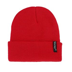 Zando Unisex Baby Beanie Cute Kids Beanie Warm Soft Baby Winter Hat for Baby Boy Beanie Toddler Beanies for Boys Girls Winter Hats for Boys Beanie Newborn Hats Infant Beanie Pure Red Beanie 3-8 Years