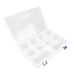 Housoutil 1 pc Bins Container Clear Hardware Tools Basket Plastic Organizer Case Parts Lids Compartment Art Components Bin Pvc Crafts Storage Accessory Desktop for With Diy Electronic Cases