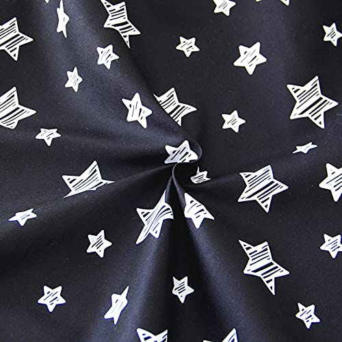 Pack and Play Sheets Fitted Boy, Mini Crib Sheets fits 39"x 27"x 5" Graco Playard Playpen, Black Star Print Pack and Play Fitted Sheets for Mini Crib Bedding