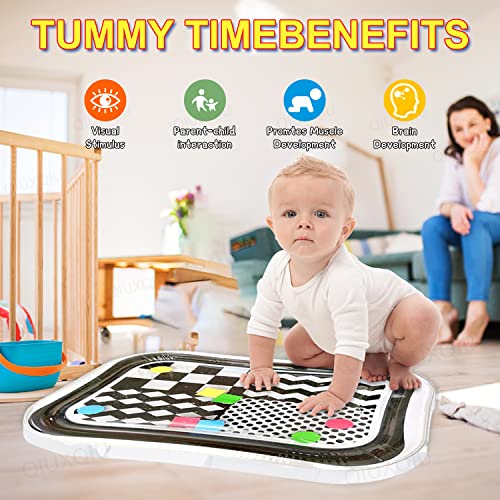 QIUXQIU Toddlers Water Mat Infantable Infants High Contrast Tummy time Baby Water Mat Perfect for Practicing Montessori Time Have Fun Play Activity Center Your Newborn Baby Gear Must Haves