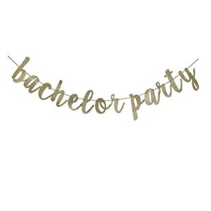 bachelor party gold banner sign for bachelorette party decorations supplies