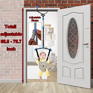 OUTINGPET Doorway Jumper Swing Bumper Jumper Exerciser Set with Door Clamp Adjustable Strap for Toddler Infant 6-24 Months