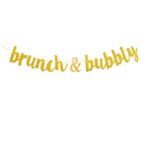 brunch & bubbly god glitter banner,wedding bachelorette birthday party decorations.