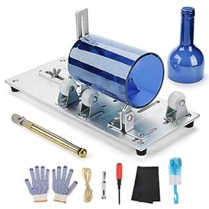 glass bottle cutter, madxfrog glass cutting tools kits, glass cutter for bottles diy machine for diy glass cutter for bottles – beer & wine bottle cutter tool with safety gloves & accessories