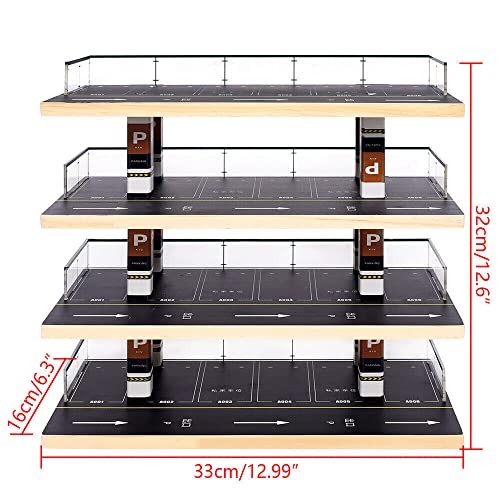 Bazargame 1:64 Diorama Parking Lot Scene Model ,ToysModel Car Garage Model for Car Parking Lot Display Mini Garage Suitable for Model Cars, Decorative Children's Gifts, Toy car Storage and Collection