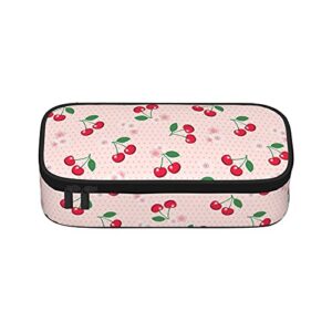 cherry blossom pencil case pink pen bag for women girls with zipper and compartment cute portable