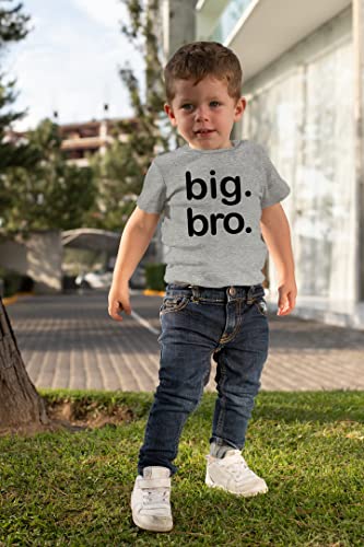 Big Brother Shirt, Big bro Shirt, Big Brother Announcement Shirt, Big Brother t Shirt Toddler (Light Gray, 18 Months)