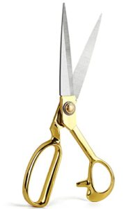 10″ sewing scissors,heavy duty tailor scissors shears for fabric,leather,raw materials,dressingmaking,altering-professional upholstery shears for dressmakers students office crafting