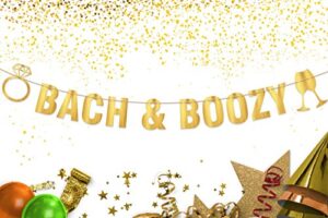 party tarty-bach & boozy banner sign garland pre-strung for bachelorette party champagne bubbly wine bar men or women-women bachelorette party decorations naughty hen party supplies