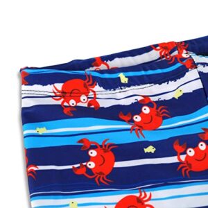 Achiyi Baby Boys Kids Swimsuits Two Pieces Short Long Sleeve Rash Guard Bathing Suits Swim Trunks UPF 50+ Crab 8