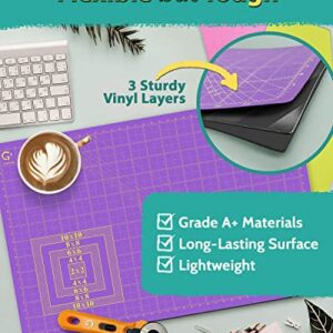 G+ Self-Healing Cutting Mat - True A1 24 x 36" (26 x 38" Full) Eco-Friendly, Double-Sided, Non-Slip, Rotary Cutting Board for Sewing, Arts and Crafts for School Projects, Businesses, and Giveaways