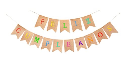 Mandala Crafts Feliz Cumpleaños Banner for Spanish Birthday Decorations - Feliz Cumpleanos Fiesta Mexican Birthday Banner for Mexican Happy Birthday Decorations Party Backdrop