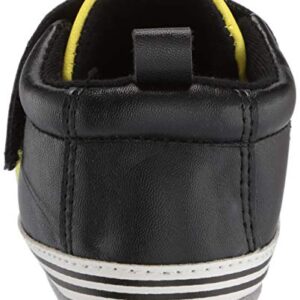 RO + ME by Robeez Baby Boy Crib Shoes Boys Infant Athletic Sneaker, Jake Black, 6-12 Months