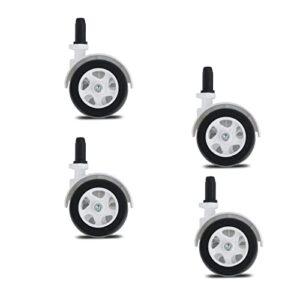 baywyi baby walker wheels replacement, set of 4, baby walker accessories, plastic rubber wheels casters, universal wheels (a-black)