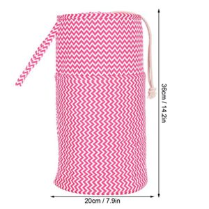 Yarn Storage Bag 36x20cm Cylinder Yarn Organizer Tote Bag for Knitting Needles Crochet Hooks (L)
