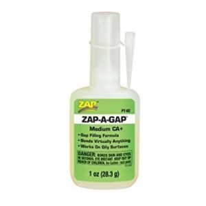 Pacer Technology (Zap) Zap-A-Gap Adhesives, 1 oz, White (PT-02)