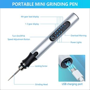 PTUI Electric Engraving Pen with 36 Bits, USB Rechargeable Cordless Engraving Machine, Portable DIY Rotary Engraver for Jewelry Wood Glass Stone Carving