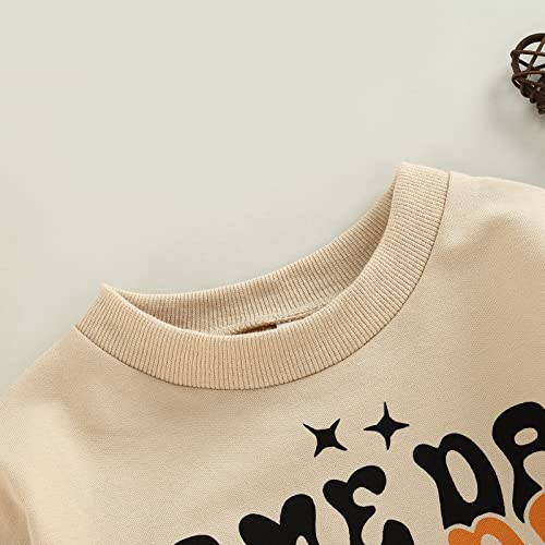 MERSARIPHY Baby Football Sweatshirt Romper Outfit Infant Girl Boy Funny Letter Long Sleeve Bodysuit Fall Winter Clothes (B Khaki Game Day, 0-3 Months)