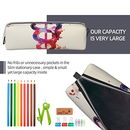 allgobee Pu Leather Pencil Bag Pen Case Watercolor-Medical-Art-Doctor-Nurse Students Stationery Pouch Pencil Holder Desk Organizer